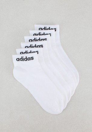 Adidas Men Ankle Cushioned Socks 3 Pairs White