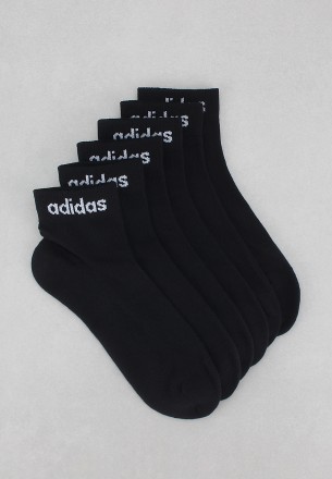 Adidas Men Ankle Cushioned Socks 3 Pairs Black