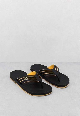 Cartago Men's Flat Slipper Siena Thong Black