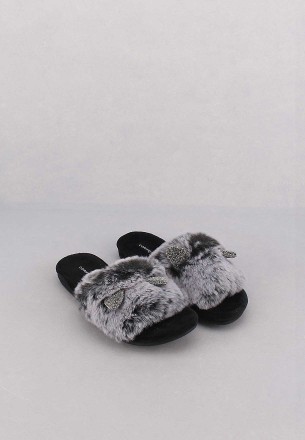 Crof Women's Plush Slippers Black