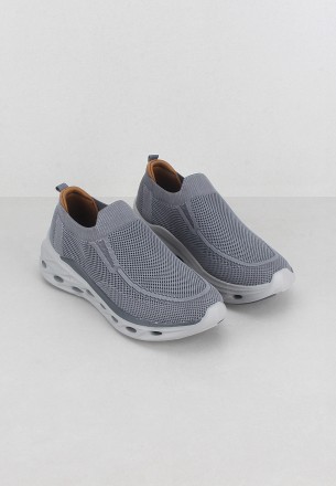 Hoops Men Slip Ons Gray