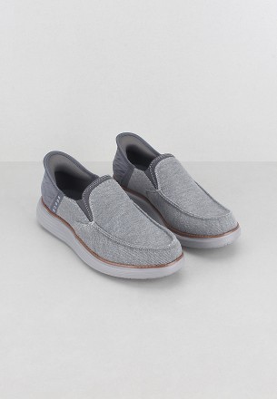 Hoops Men Slip Ons Gray