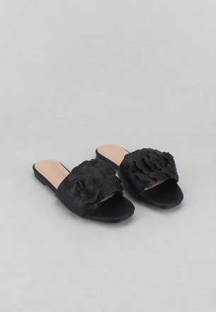 Lararossi Women's Flat Slipper Black
