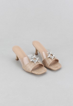 Lararossi Women's Heel Shoes Beige