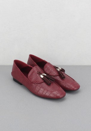 Lararossi Women's Flat Shoes Maroon