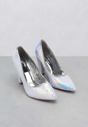 Lararossi Women's Heel Shoes Silver