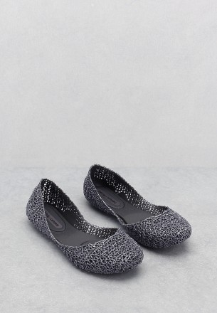 Melissa Women's Campana Paple  Vii  Flat Shoes Silver