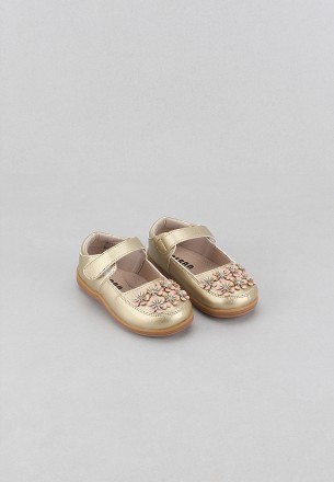 Meran Girls Casual Shoes Gold