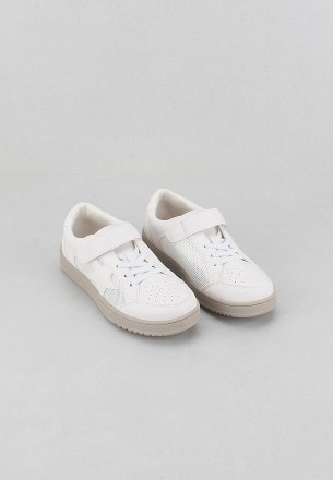 Meran Girls Casual Shoes White