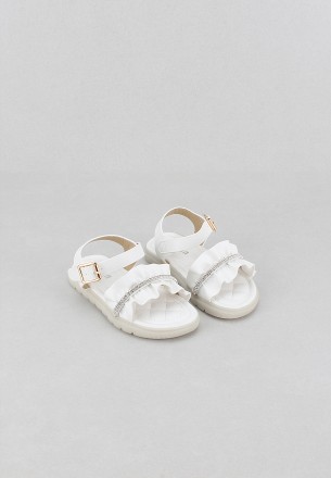 Meran Girls Sandals White