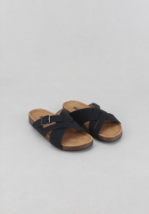 Meran Girls Slipper Black