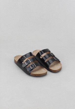 Meran Girls Slipper Black