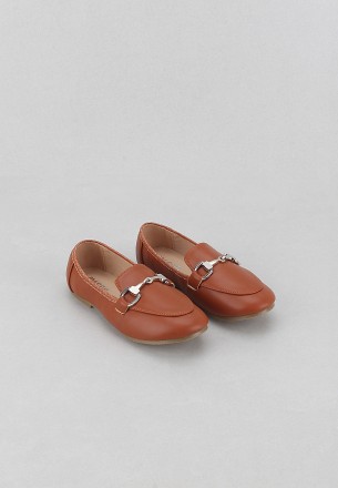 Meran Kids Flat Shoes Brown