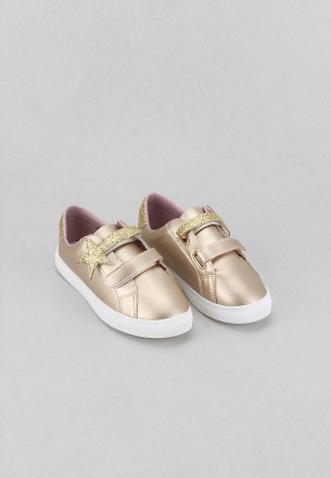 Meran Kids Casual Shoes Gold