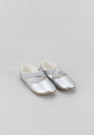 Meran Kids Flat Shoes Silver