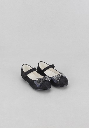 Meran Kids Flat Shoes Black