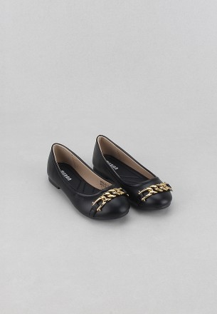 Meran Girls Flat Shoes Black