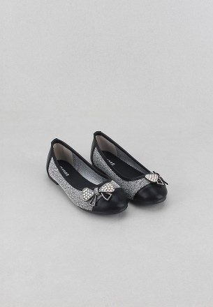 Meran Girls Flat Shoes Black