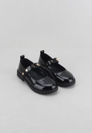 Meran Kids Flat Shoes Black