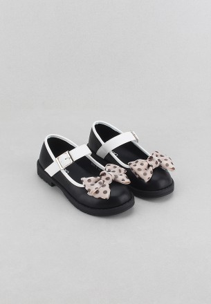 Meran Kids Flat Shoes Black