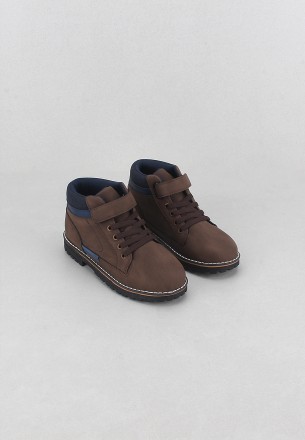 Meran Boys Casual Shoes Dark Brown