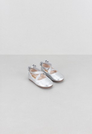 Meran Infant Flat Shoes Silver