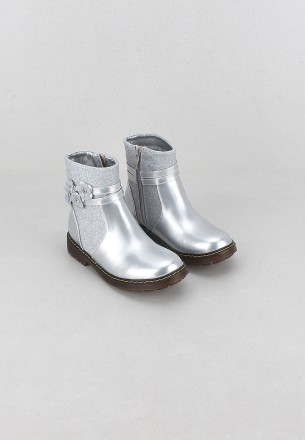 Meran Girls Boots Silver
