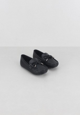 Meran Boys Slip Ons Black