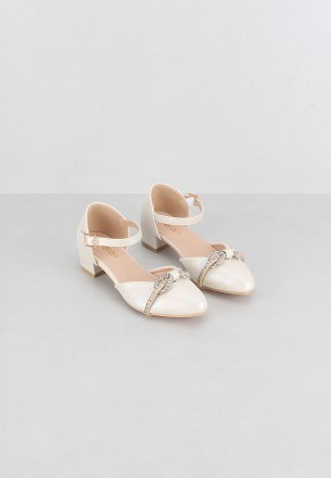 Meran Girls Flat Shoes Beige