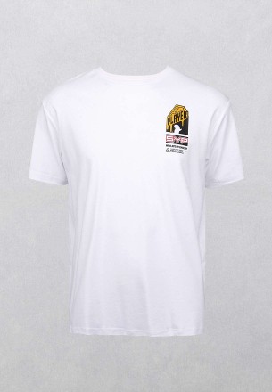 Peak Men's Round Neck T-shirts White