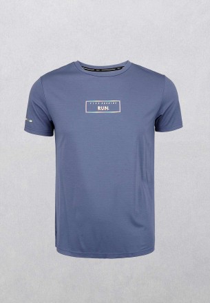 Peak Men's Round Neck T-shirts Blue
