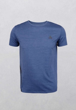 Peak Men's Round Neck T-shirts Blue