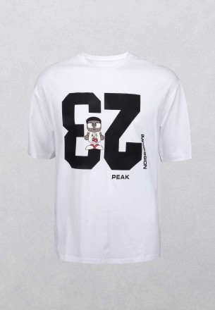 Peak Men's Round Neck T-shirts White
