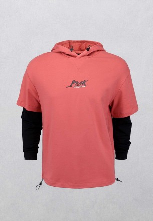 Peak Men's Hoodie Sweater Pink