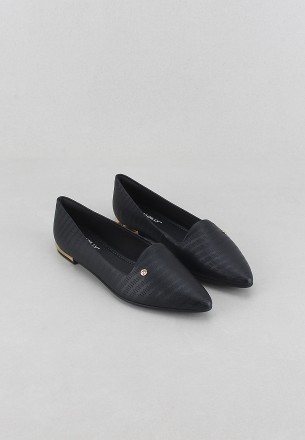 حذاء فلات بيكاديلي اسود للنساء