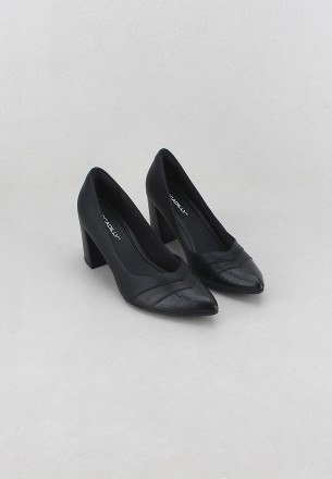 حذاء بيكاديللي كعب للنساء أسود