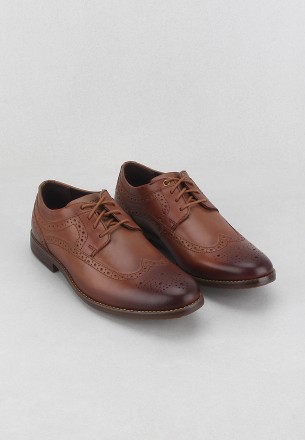 Rockport Men's Sp3 Wingtip Shoes Dark Brown
