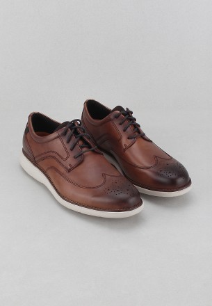 Rockport Men's Garett Wing Tip Shoes Dark Brown