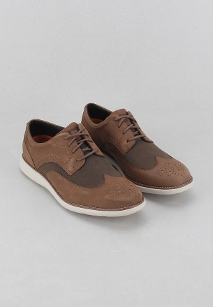 Rockport Men's Garett Wingtip Shoes Brown