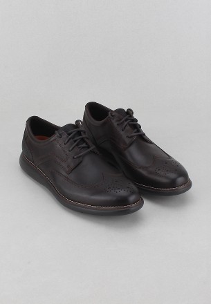Rockport Men's Garett Wingtip Shoes Dark Brown