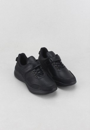 Walkmat kid's Causal Shoes Black