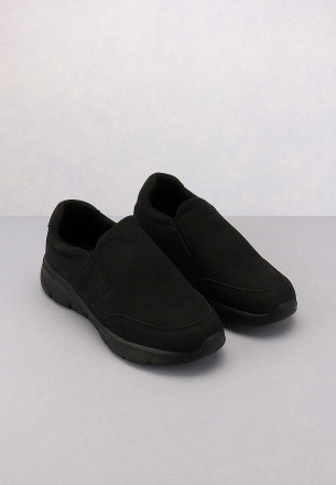 Walkmat Men's Slip Ons Shoes Black